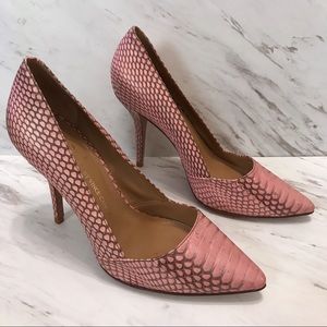 Signature by VINCE CAMUTO Leather Snake Skin Pumps